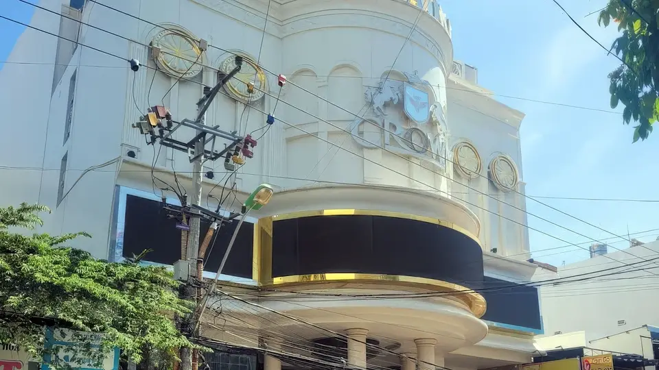 The impressive 5-story standalone building that houses Nha Trang Crown Karaoke